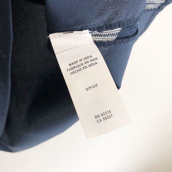 Lucky Brand Center Lace Silky Tank Top Navy Blue - Picture 5 of 8